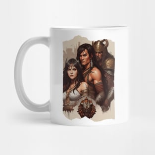 Conan, Belit, and Friend Family Portrait Mug